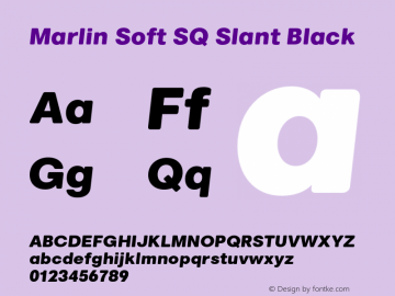 MarlinSoftSQSlant-Black Version 1.000图片样张