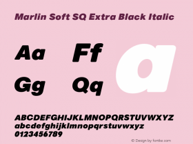 MarlinSoftSQ-ExtraBlackItalic 001.000图片样张