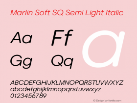 MarlinSoftSQ-SemiLightItalic 001.000图片样张