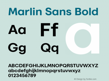 MarlinSans-Bold Version 1.001图片样张