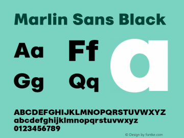 MarlinSans-Black Version 1.001图片样张