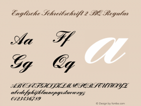 Englische Schreibschrift 2 BQ Regular 001.000 Font Sample