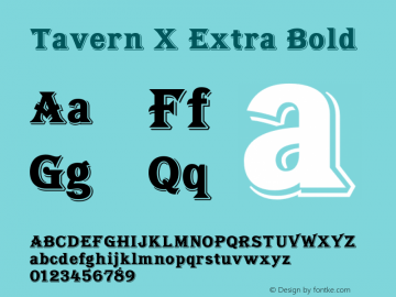 TavernX-ExtraBold Version 1.001图片样张