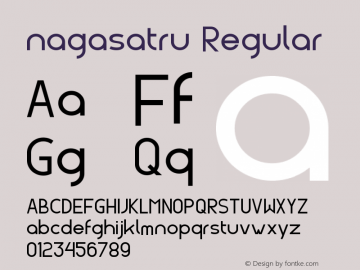 nagasatru Version 1.000;October 7, 2023;FontCreator 14.0.0.2901 64-bit图片样张