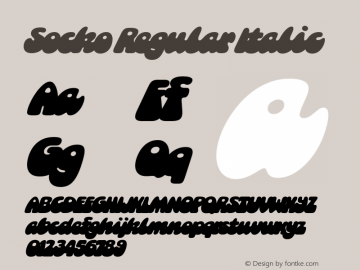 Socko Italic Version 1.000 | web-ttf图片样张