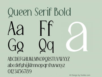 Queen Serif Bold Version 1.001;Fontself Maker 3.5.7图片样张