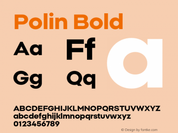 Polin Bold Version 1.000;Glyphs 3.2 (3238)图片样张