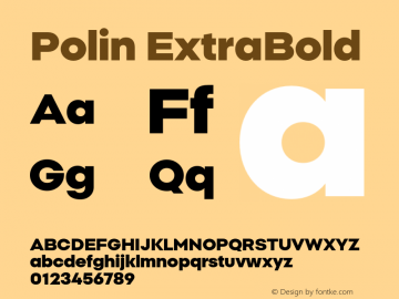 Polin ExtraBold Version 1.000;Glyphs 3.2 (3238)图片样张