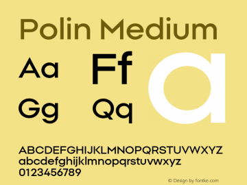 Polin Medium Version 1.000;Glyphs 3.2 (3238)图片样张