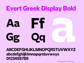 Evert Greek Display Bold Version 1.000图片样张