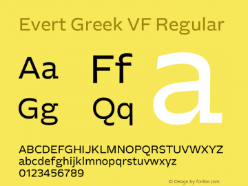 Evert Greek VF Regular Version 1.000图片样张