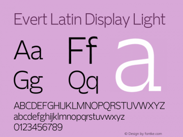 Evert Latin Display Light Version 1.000图片样张