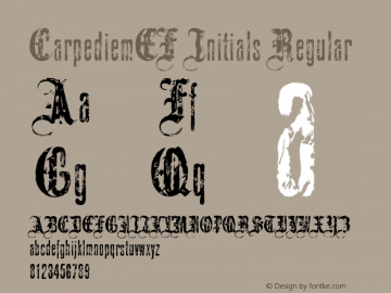 CarpediemEF Initials Regular 001.000 Font Sample