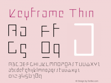 Keyframe Thin Version 1.000 | web-ttf图片样张
