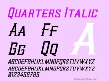 Quarters-Italic Version 1.000图片样张