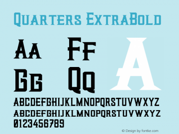 Quarters-ExtraBold Version 1.000图片样张