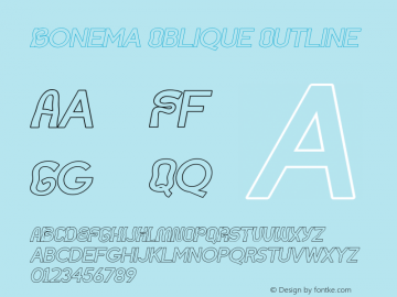 Bonema-ObliqueOutline Version 1.000图片样张