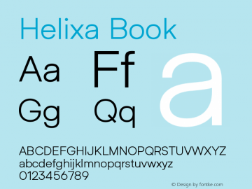 Helixa Book Version 1.000;hotconv 1.0.109;makeotfexe 2.5.65596图片样张
