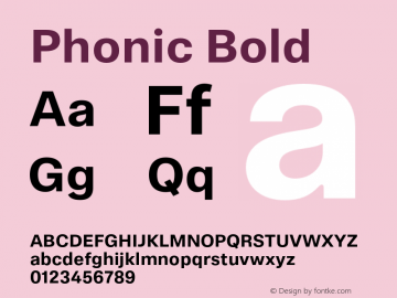 Phonic Bold Version 1.002;Glyphs 3.2 (3236)图片样张