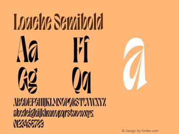 Louche Semibold Version 1.004图片样张