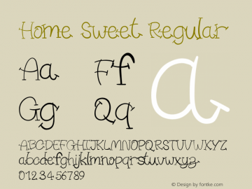 Home Sweet Version 1.001;Fontself Maker 3.5.8图片样张