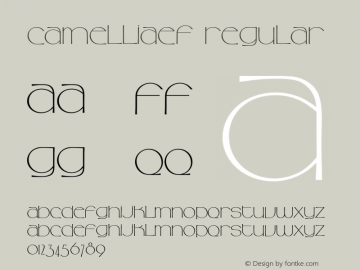 CamelliaEF Regular 001.001 Font Sample