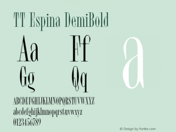 TT Espina DemiBold Version 2.000.21122023图片样张