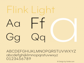 Flink Light Version 1.000;PS 001.000;hotconv 1.0.88;makeotf.lib2.5.64775图片样张