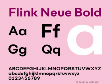 Flink Neue Bold Version 2.100;Glyphs 3.1.2 (3150)图片样张