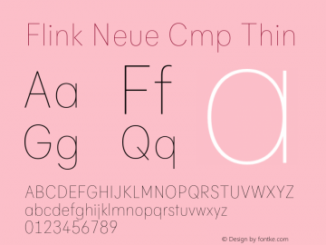 Flink Neue Cmp Thin Version 2.100;Glyphs 3.1.2 (3150)图片样张