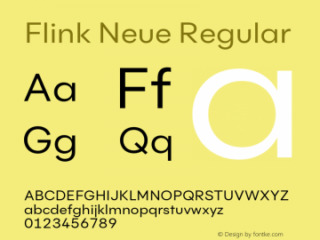 Flink Neue Regular Version 2.100;Glyphs 3.1.2 (3150)图片样张