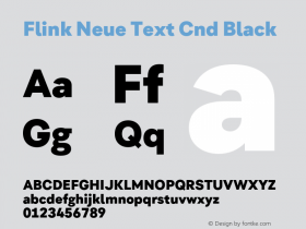 Flink Neue Text Cnd Black Version 2.100;Glyphs 3.1.2 (3150)图片样张