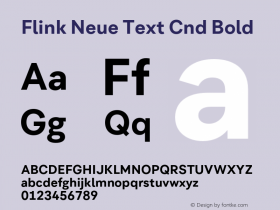 Flink Neue Text Cnd Bold Version 2.100;Glyphs 3.1.2 (3150)图片样张