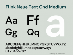 Flink Neue Text Cnd Medium Version 2.100;Glyphs 3.1.2 (3150)图片样张