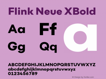 Flink Neue XBold Version 2.100;Glyphs 3.1.2 (3150)图片样张