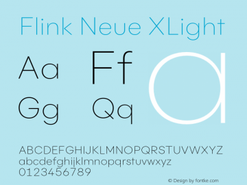 Flink Neue XLight Version 2.100;Glyphs 3.1.2 (3150)图片样张