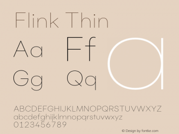 Flink Thin Version 1.000;PS 001.000;hotconv 1.0.88;makeotf.lib2.5.64775图片样张