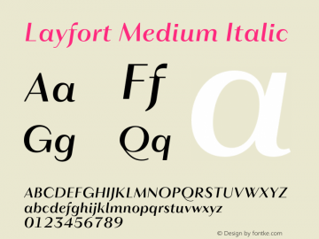 Layfort Medium Italic Version 1.100;Glyphs 3.2 (3222)图片样张
