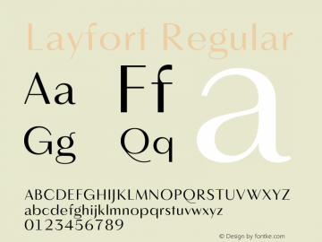 Layfort Regular Version 1.100;Glyphs 3.2 (3222)图片样张