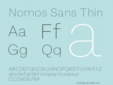 Nomos Sans Thin Version 1.000;Glyphs 3.2 (3216)图片样张