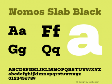 Nomos Slab Black Version 1.000;Glyphs 3.2 (3216)图片样张