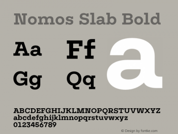 Nomos Slab Bold Version 1.000;Glyphs 3.2 (3216)图片样张