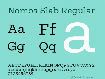 Nomos Slab Regular Version 1.000;Glyphs 3.2 (3216)图片样张