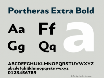 Portheras Extra Bold Version 1.000;Glyphs 3.1.1 (3141)图片样张