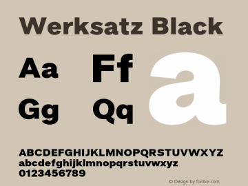 Werksatz Black Version 1.000;hotconv 1.0.109;makeotfexe 2.5.65596图片样张