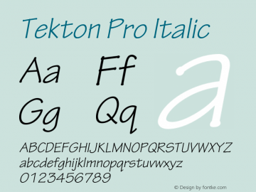 TektonPro-Obl Version 2.073;PS 2.000;hotconv 1.0.70;makeotf.lib2.5.5900图片样张