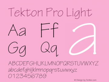 TektonPro-Light Version 2.073;PS 2.000;hotconv 1.0.70;makeotf.lib2.5.5900图片样张