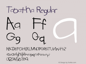 Tabatha Regular Converted from C:\TTFONTS\TABATHA.TF1 by ALLTYPE Font Sample