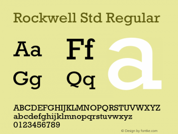 RockwellStd Version 2.086;PS 005.000;hotconv 1.0.67;makeotf.lib2.5.33168图片样张