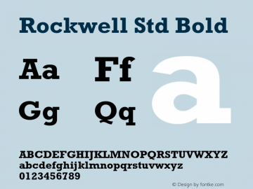 RockwellStd-Bold Version 2.086;PS 005.000;hotconv 1.0.67;makeotf.lib2.5.33168图片样张